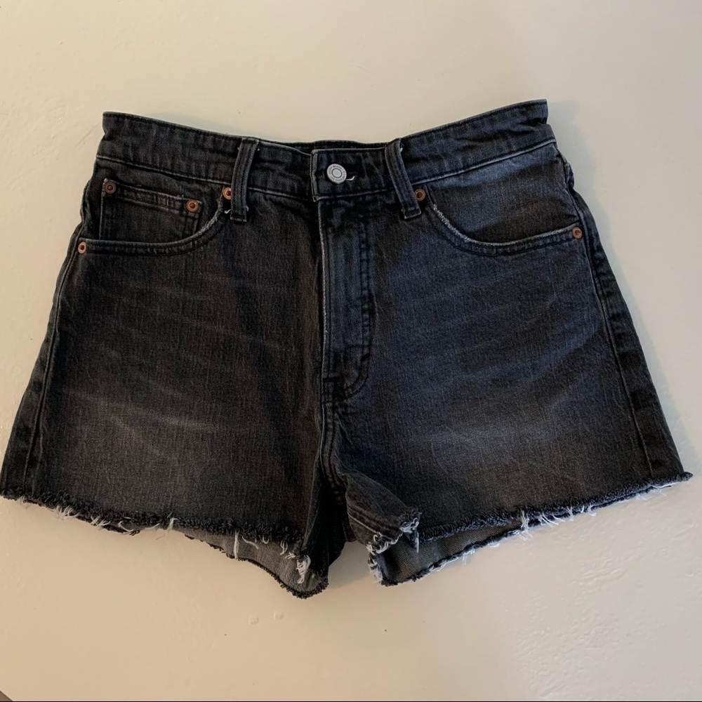 High waist denim shorts